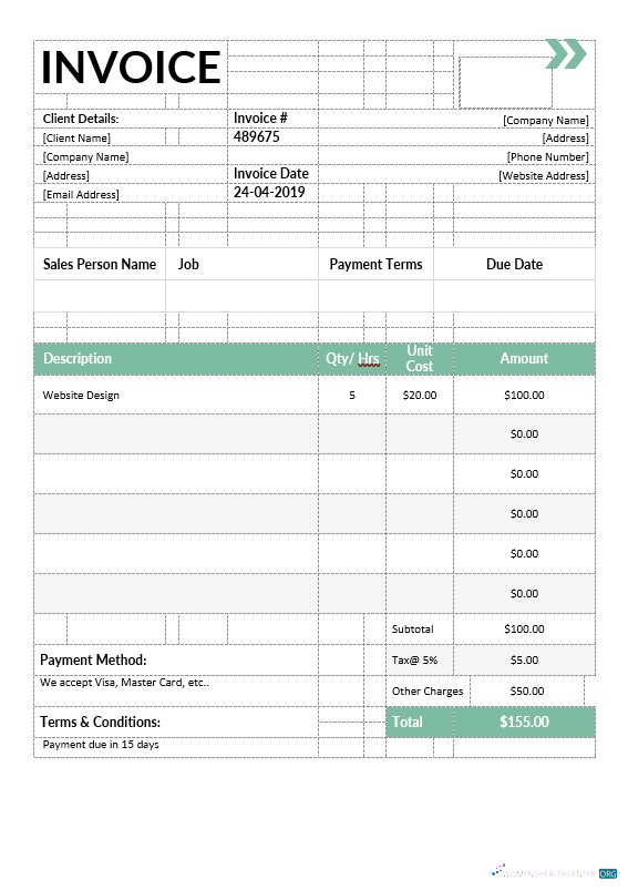 Download IT Services Invoice Template Photoshop template